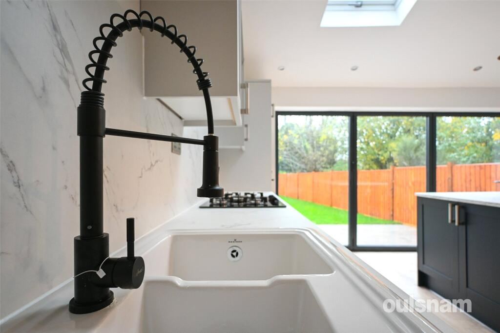 Detail of a completed West Stone Homes kitchen